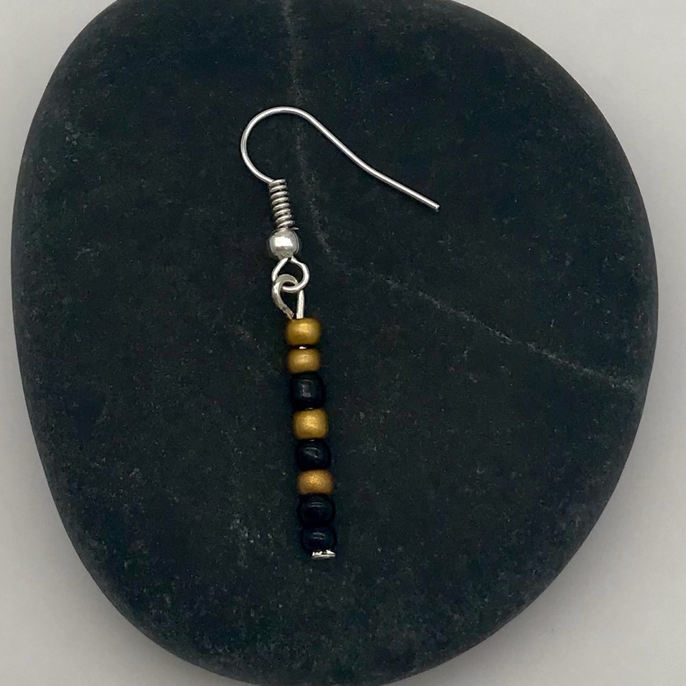 Boho Lightweight Neural Coffee Dangle Earrings - Picture 2 of 3